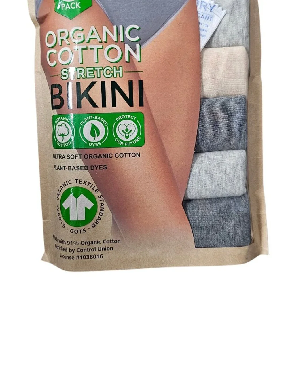 Felina Organic Cotton Stretch Organic Cotton Bikini 6-Pack New M - Picture 7 of 8